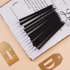 PHD CAKE Black Long Thin Birthday Candles, Cake 24 count,