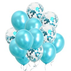 Turquoise Balloons & Confetti for Birthday, Engagement, Graduation Decor