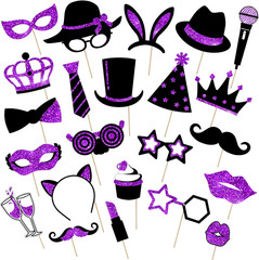 24 Pcs Funny Photo Booth Props Class of 2026 Graduation Birthday Wedding Family