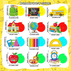 20 Pcs Back to School Decorations Set, First Day of School Banner Decor Party Su