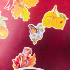 vtg Hallmark paper fall leaves mobile decoration decor