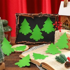 Christmas Tree Cutouts Classroom Bulletin Board Decoration Paper Green 100 PCS