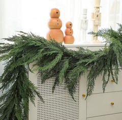9 ft Christmas Cedar Garland – Green XL Artificial Realistic Garland Jutom 1 PCS