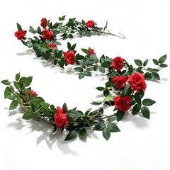 2 Pack 11.5Ft Artificial Rose Garland,Fake Roses Vines, Flexible Silk Flower …