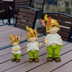 Porcelain Garden Gnome Statue for Home For Courtyard and Outdoor Display