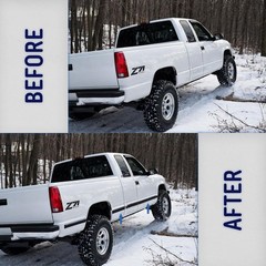 Black Side Body Trim Molding Compatible with 1988-1998 Chevy GMC Tahoe Suburban