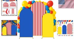 3 Pcs Carnival Arch Backdrop Covers – Variety Sizes