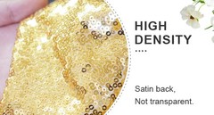 Gold Sequin Backdrop Curtains 2x8ft 2 Panels – High Density 3mm Shimmer Sequin