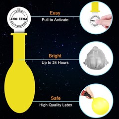 Balloons Flashing, 32 Pack, 8 Colors Light Up Balloons, Lasts 12-24 Hours for…