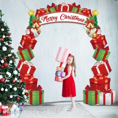3Pcs Christmas Gift Box Door Banners Merry Christmas Door Cover Porch Signs X…