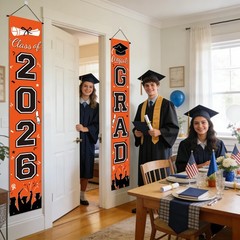 Graduation Decorations 2026, Orange Door Porch 70.9 x 11.8 inches,