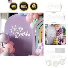 Happy Birthday Sign for Backdrop – Felt Happy Birthday Sign for Balloon Arch …