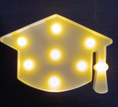 9 X 6 in Marquee light Graduation Decoration.
