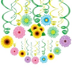 Spring Summer Hanging Decorations Set Sun Flowers Daisy Party Decor 30 PCS