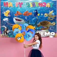 Finding Nemo Party Supplies Set Plates Balloons Banner Cake Topper Birthday Gift