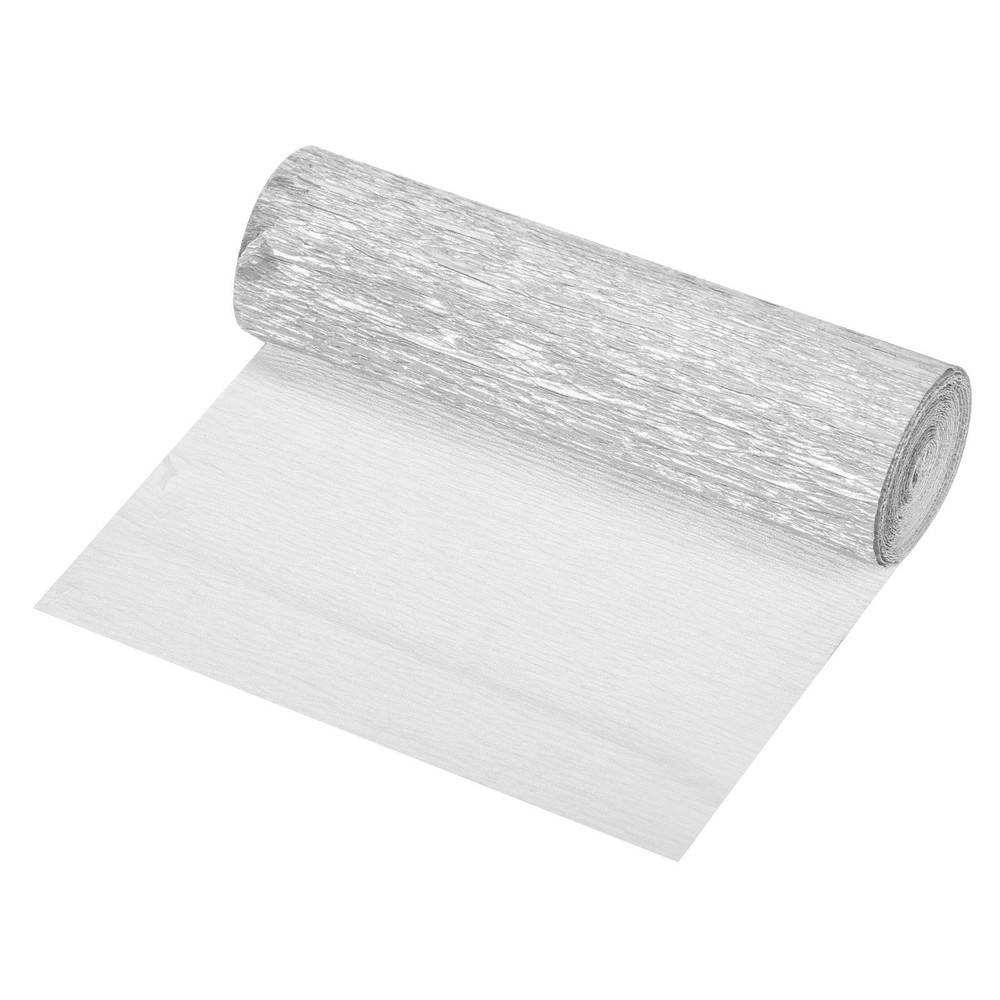 Crepe Paper Roll Crepe Paper Decoration 8.3ft L 5.9 Inch W Silver