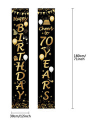 2 Pieces 70th Birthday Party Decorations Cheers 70 x 12 inches,