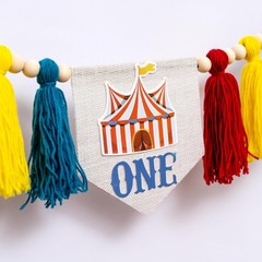Carnival Circus First High Chair Banner