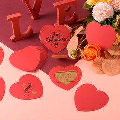 200 Pieces Hearts Cutouts Paper Heart Shapes 4 Inch Red Heart Shape Paper Cut…