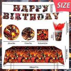 114Pcs Deadpool Party Decoration Spider Man Birthday Supplies Tableware Cups Set