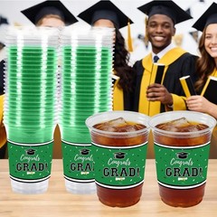 50Pcs Graduation Decorations 2026 Disposable Graduation Cups Congrats Grad Class
