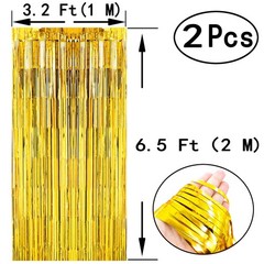 Red Gold Metallic Tinsel Foil Fringe Curtain Graduation Wedding Anniversary …