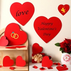 108 PCS Paper Hearts Cut Outs Large Valentine Shaped Double Sided Cardstock