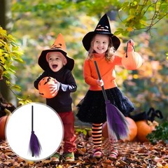 Broom Shape Mesh Random Color Props for Witch Cosplay 1Pack 35.4×5.5×1.2in