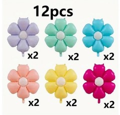 12PC Large Colorful Daisy Flower Balloon Foil Mylar Wedding Baby Shower Party