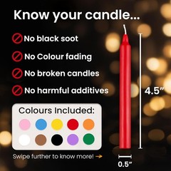 Spell Candles (40 Candles) – One Shipping Charge! Set of 40, Multicolor