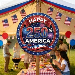 Patriotic 250th Anniversary Door Hanger – Perfect for Independence Celebrations
