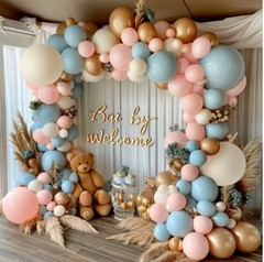 144 Pink & Blue Balloon Arch Kit for Gender Reveal Celebrations
