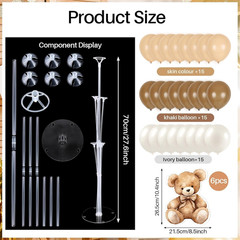6 Sets Balloon Stand Kit for Table Bear Baby Shower Centerpieces with Balloon Ba