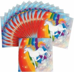 16 Piece Colorful Rainbow Colors Unicorn 3-Ply Napkins Party Favors – CLOSEOUT