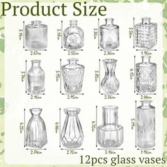 36 PCS Artificial Silk Wildflower Table Centerpiece Flowers Vases Wedding