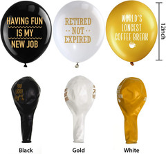 48 Pieces 12 Inches Retirement Balloons Decoration Happy Retirement Supplies Fun