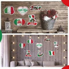 24 Pcs Italian Cutout Decorations Italy International Global Party Supplies Set