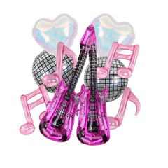 Music Party Decoration Music Note Balloon Disco Balloon Guitar Foil Balloon C…