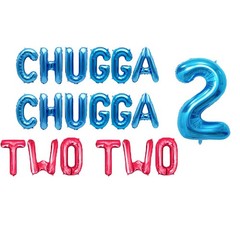 Chugga Chugga Train Themed 2nd Balloons – Train Party Decorations for Boys