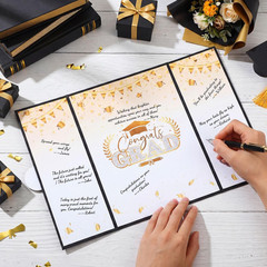 2026 Graduation Guestbook Alternative Black and Gold Guest Class of 2026 Congra