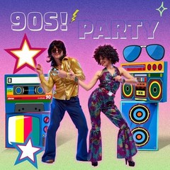 7 pcs Large 80s 90s Party Decorations – 3D Hip Hop Favor Set – Paper