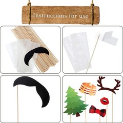 44 Pc Lumberjack Photobooth Props (Assorted)