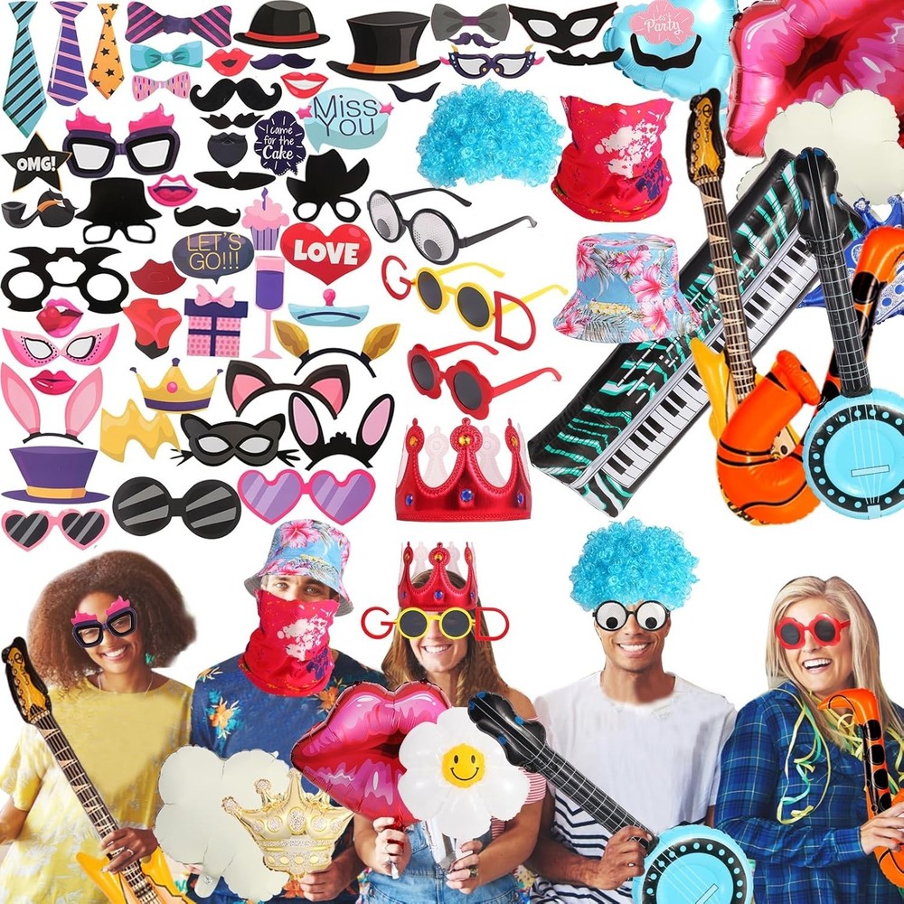 Large Funny Photo Booth Props Adults Photo Booth Props Set New Years Birthday
