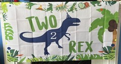 Dinosaur Birthday Banner “Two Rex” 5’x3’