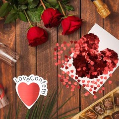 60g Red Love Heart Table Confetti 15mm Party Glitter Sequins for Wedding