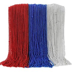 250th Anniversary Patriotic Beads – USA Flag Colors Necklace