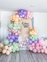 Fairy Balloon Arch Kit – 159PCS Pastel Pink Purple Dusty Blue Green Orange an…