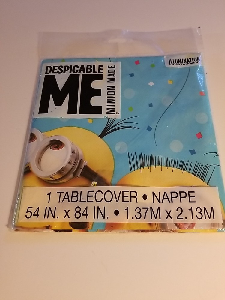 Despicable Me Minions Birthday Party Tablecloth 54 X 84 In. NIP 2018