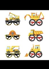 24pcs Construction Truck Party Eyeglasses Kids Boys Girls Eyeglasses Prop NEW