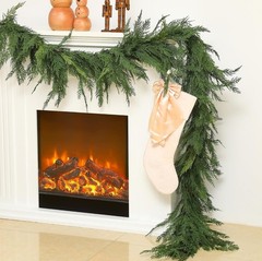 9 ft Christmas Cedar Garland – Green XL Artificial Realistic Garland Jutom 1 PCS